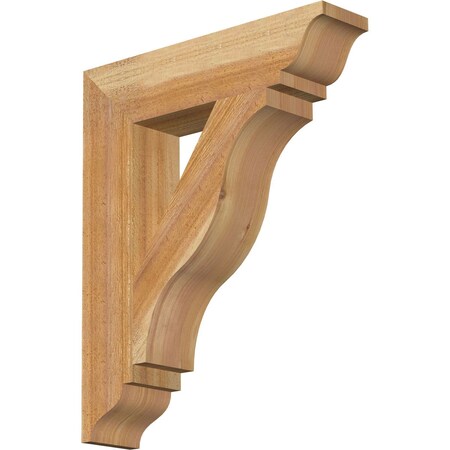 Ekena Millwork Funston Traditional Rough Sawn Bracket, Western Red Cedar, 4"W x 18"D x 22"H BKT04X18X22FST01RWR